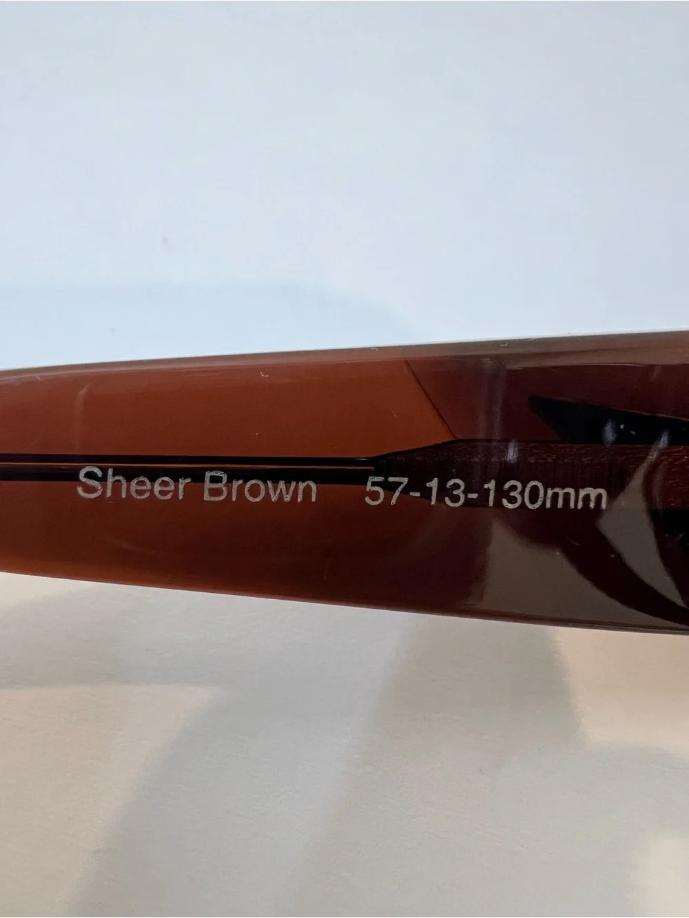 Nicole Miller sheer Brown Prismatic Sunglasses size 57-13-130 mm